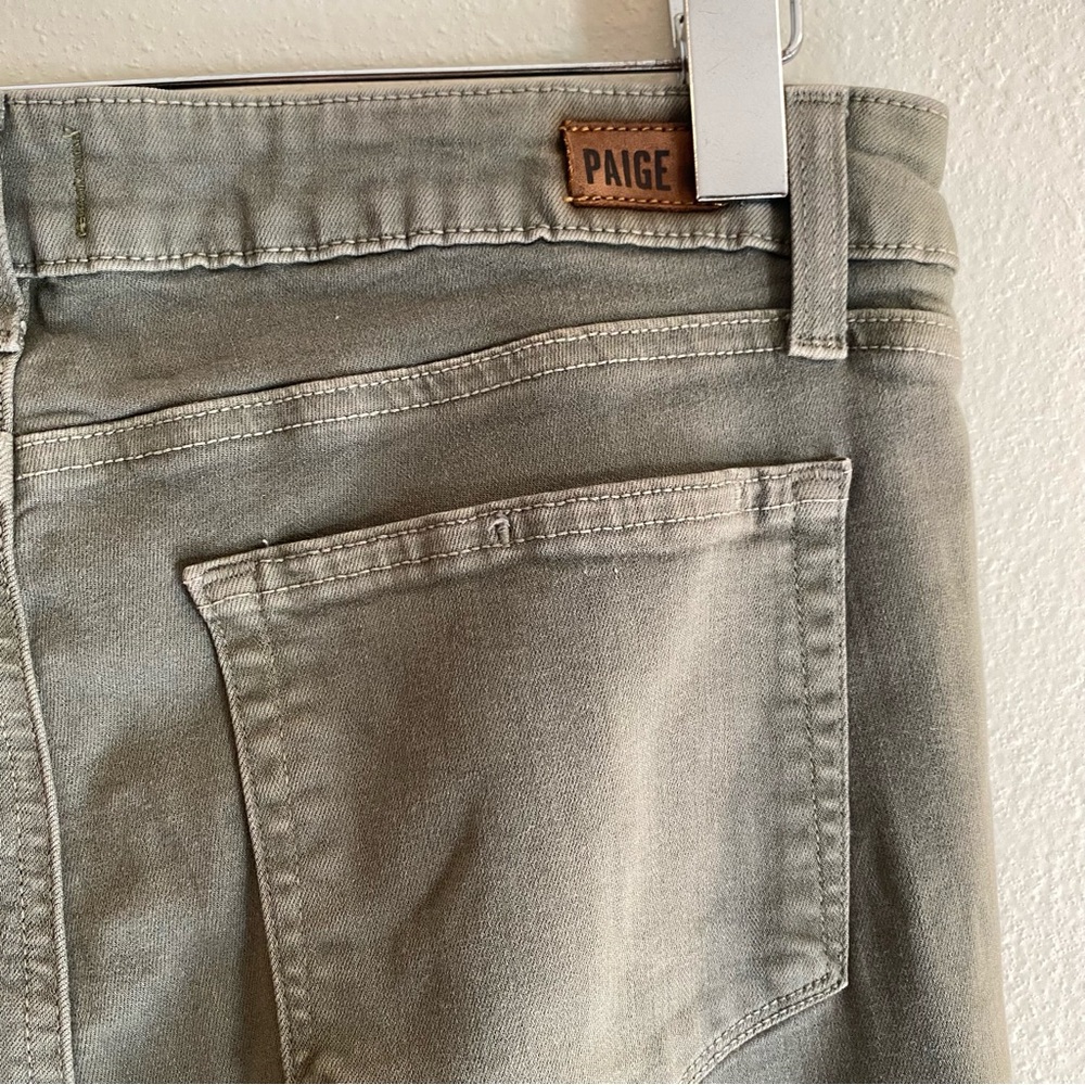 Paige Skinny Jeans Verdugo Ankle Vintage Forest Night Green Size 30 - Picture 8 of 11